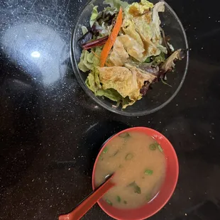House Salad and Miso Soup
