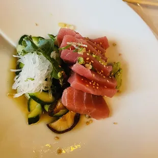 Tuna and shiitake mushroom appetizer