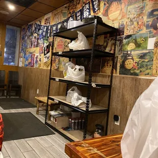 the interior of a japanese restaurant