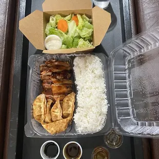 Chicken &amp; Gyoza Teriyaki Combo Plate