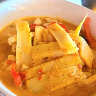 Red curry with chicken