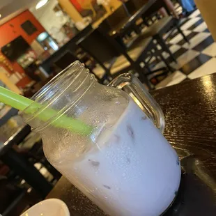 Taro Milk Tea with boba