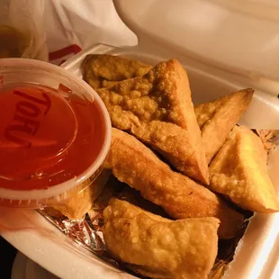 The plain fried tofu appetizer my friend got