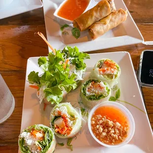 Fresh roll and Crispy Spring rolls
