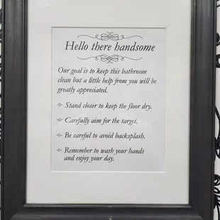 a picture of a framed poem