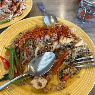 Spicy Fried Rice. Tofu
