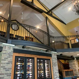 Inside restaurant looking towards upstairs seating