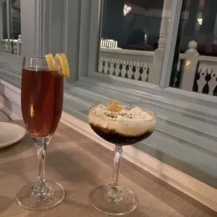 Kier royale and espresso martini
