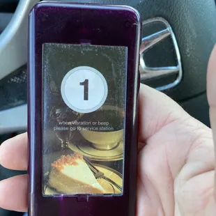 They give you a buzzer so you can wait in your car while you're food is fixed