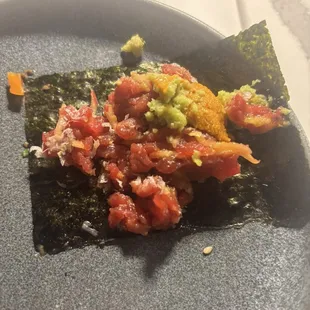 Beef tartare with Uni