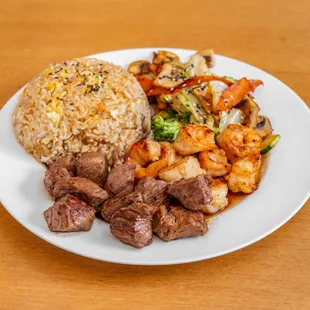 Teppanyaki Steak and Shrimp