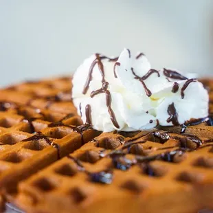 waffles, food