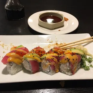 I ate my first roll before deciding to take the photo. I believe this is their crazy roll