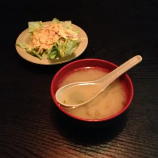 Miso and side salad