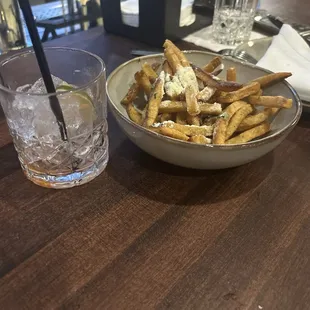 Truffle fries, and Pulerma Sour.