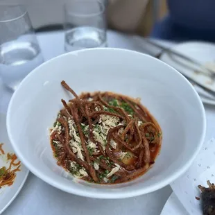 tteokbokki (with soondae on the side)