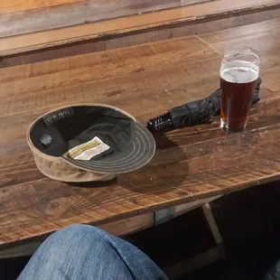 Me and my Stormy Kromer cap, enjoying a Cervus English Pale Ale.