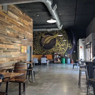 More cool wall art and the indoor seating