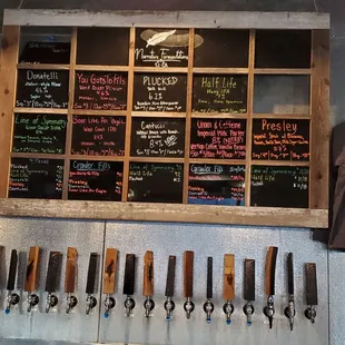 Beer menu