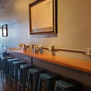  row of bar stools