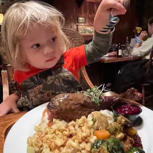 Grandson was super stoked with his giant turkey leg