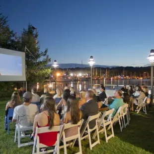 Customers enjoying our outdoor movie rentals in Colorado Springs