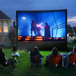 We provide complete outdoor movie rentals including professional grade audio.