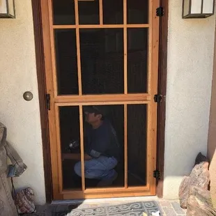 Spanish Cedar screen door.