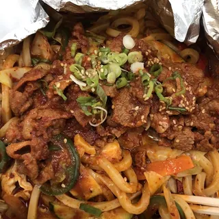 Spicy Pork Fried Udon