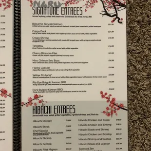 New menu