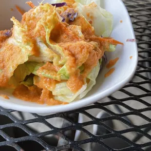House salad; ginger dressing