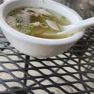 Clear soup