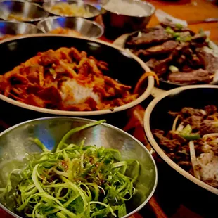 Green onion salad comes with the short ribs