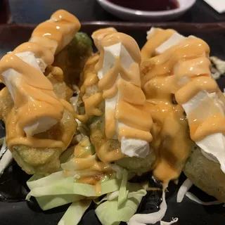 32548425. Avocado Tempura with Cream Cheese