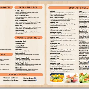 all you can eat menu