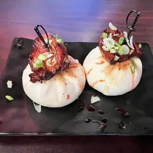 Pan fried BBQ pork Bao