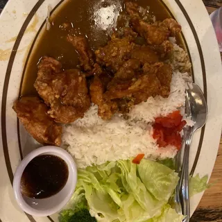 Chicken Cutlet Curry Platter