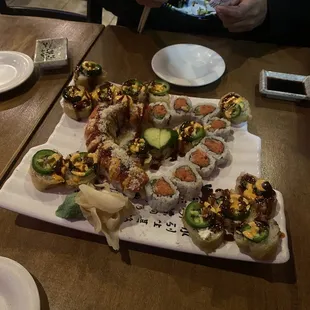 Salsa Tempura Roll, Spicy Tuna Roll