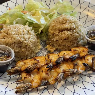 Prawn Teriyaki with brown rice