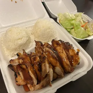 Chicken teriyaki to go $12.99