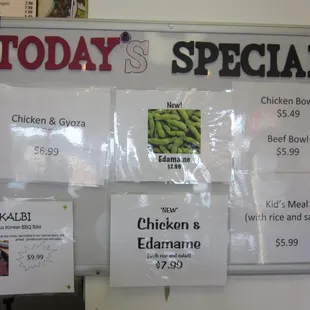 their daily specials