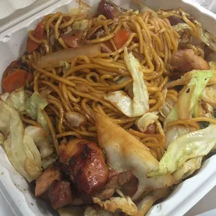 Chicken yakisoba