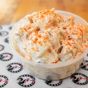 a bowl of food on a table