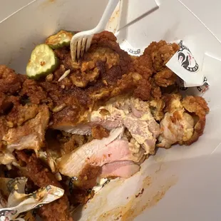 Raw chicken and batter