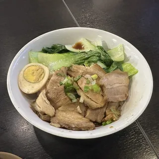 Marinated Pork Belly Over Rice