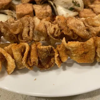 Chicken Skin Skewers