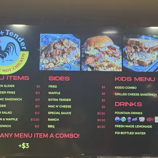 Menu side 1