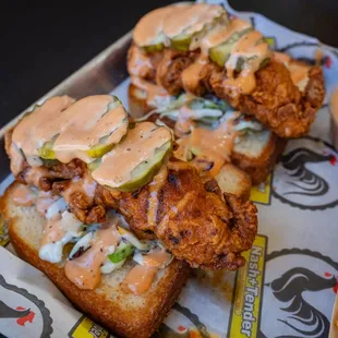 chicken wings and fried chicken, food
