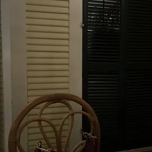 a table with a knife and fork