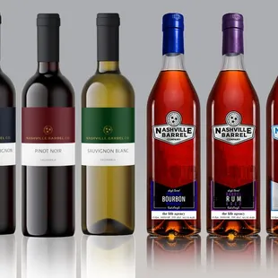 a variety of wines